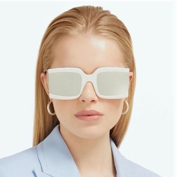 Celine Accessories - Celine New Oversized Square Acetate Sunglasses in White
